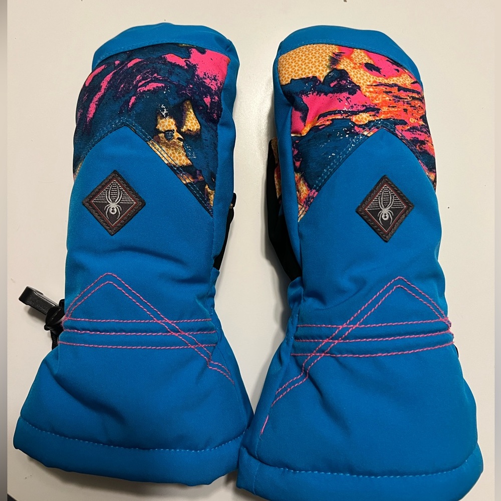Kids Spyder Ski Mittens/Gloves. Size 4Y-5Y